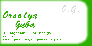 orsolya guba business card